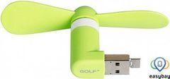 USB -вентилятор GOLF F1 - usb+micro Mini Fan Green