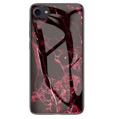 Чохол Epik Luxury Marble TPU+Glass для Apple iPhone 7 / 8 Марсала / Бордовий