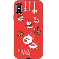 Чохол Merry Christmas для Apple iPhone XS Олень / Сніжинки