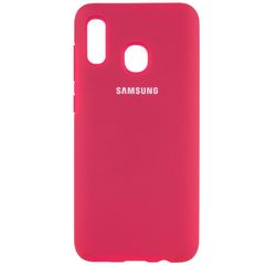 Чохол Epik Silicone Cover Full Protective (AA) для Samsung Galaxy A20 / A30 Малиновий