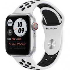 Apple Watch Nike Series 6 GPS + Cellular 40mm Silver Alu Case w. Pure Platinum/Black Sport B. (M06J3)