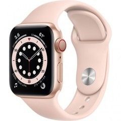 Apple Watch Series 6 GPS + Cellular 40mm Gold Aluminum Case w. Pink Sand Sport B. (M02P3) / M06N3