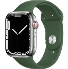 Смарт-годинник Apple Watch Series 7 LTE 45mm Silver Titanium Case w. Clover Sport Band (ML8W3 + MKUNA3)
