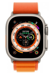 Смарт-годинник Apple Watch Ultra GPS + Cellular 49mm Titanium Case with Orange Alpine Loop - Large (MQEV3/MQFM3)