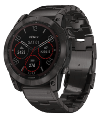 Смарт-годинник Garmin Fenix 7X Sapphire Solar C. Grey DLC Titanium w. Carbon Grey DLC Vented T. Band (010-02541-27)