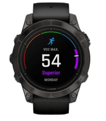 Смарт-годинник Garmin Epix Pro Gen 2 Sapphire 47mm Carbon G. DLC Tit. with Black Band (010-02803-10/11)