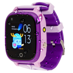 Дитячій смарт-годинник AmiGo GO005 4G WIFI Thermometer Purple UA
