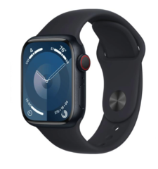 Смарт-годинник Apple Watch Series 9 GPS + Cellular 45mm Midnight Aluminum Case w. Midnight Sport Band - S/M (MRMC3)