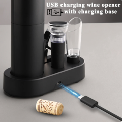 Електричний штопор Electric Wine Bottle Opener Black set
