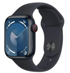 Смарт-годинник Apple Watch Series 9 GPS + Cellular 41mm Midnight Alu. Case w. Midnight S. Band - M/L (MRHT3)